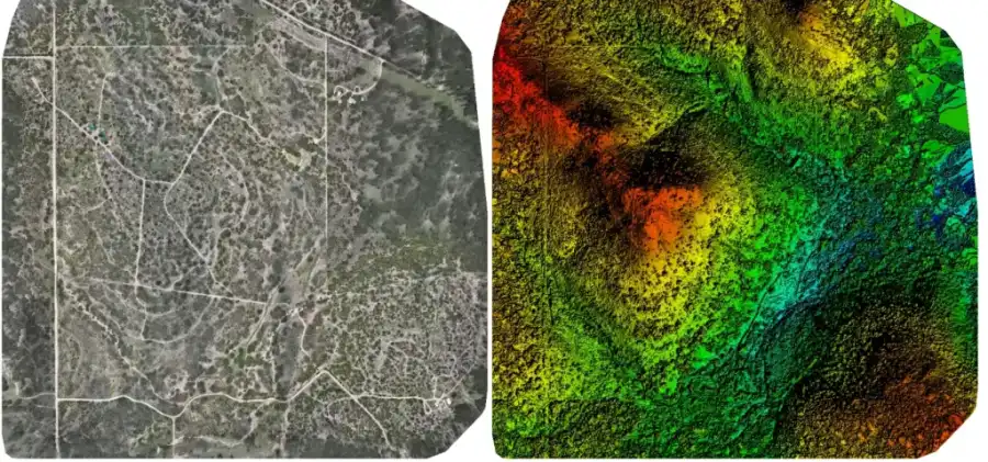 Ranch orthomosaic and surface model